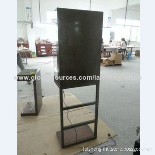 Eyewear racks with metal steel sheet decoration